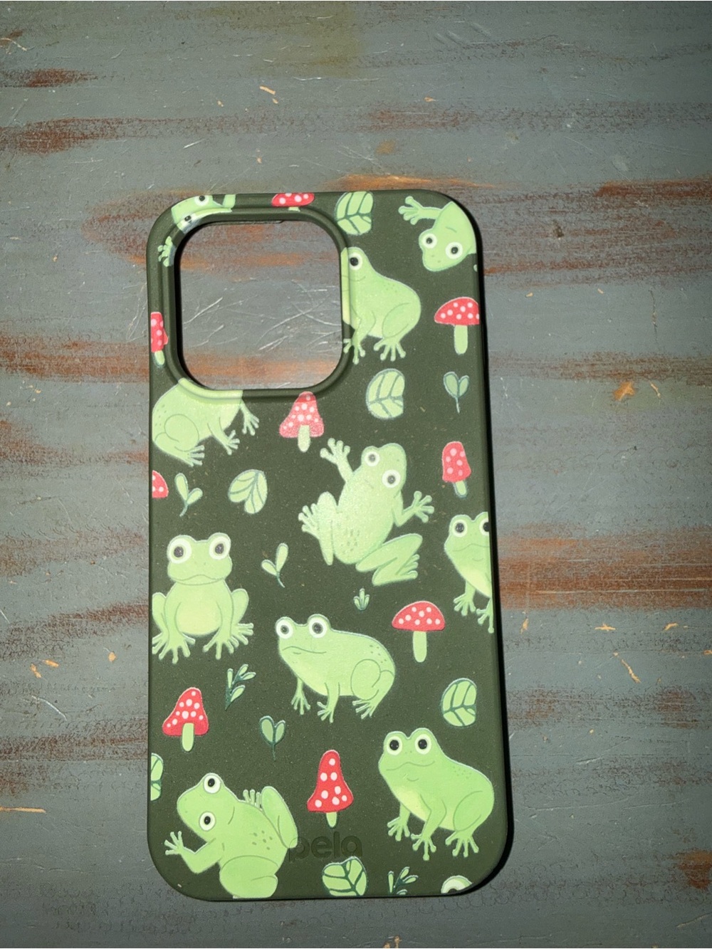 Pela Green Frog Pattern iPhone 16 ProCase -